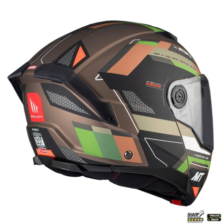 Casca modulabila MT Atom 2 SV Bast A6 military (maro/verde mat) (ochelari soare integrati) Pinlock Ready – tip viziera: MT-V-35 [3]