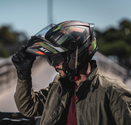 Casca modulabila MT Atom 2 SV Bast A6 military (maro/verde mat) (ochelari soare integrati) Pinlock Ready – tip viziera: MT-V-35 [8]