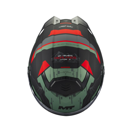 Casca modulabila MT Atom 2 SV Highlands C6 verde mat (ochelari soare integrati) + lentila antiaburire Pinlock 70 cadou – tip viziera: MT-V-35 [5]