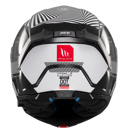 Casca modulabila MT Atom 2 SV Strange B2 negru/alb lucios (ochelari soare integrati) Pinlock Ready – tip viziera: MT-V-35 [6]