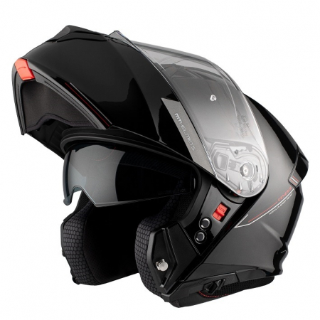 Casti Flip-up/Modulare - Casca modulabila MT Genesis SV A1 negru lucios Pinlock ready – omologare noua ECE 22.06