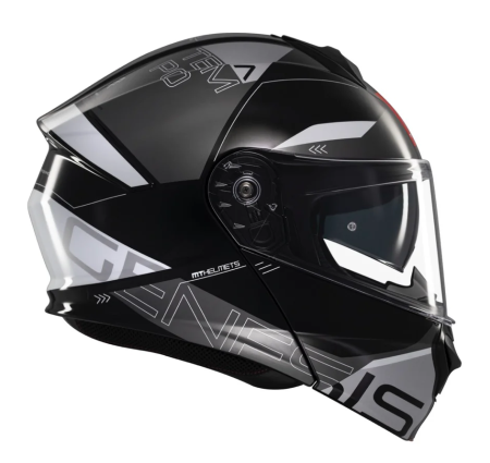 Casca modulabila MT Genesis SV Atempo B2 negru/gri lucios Pinlock ready – omologare noua ECE 22.06 – tip viziera: MT-V-25 [2]