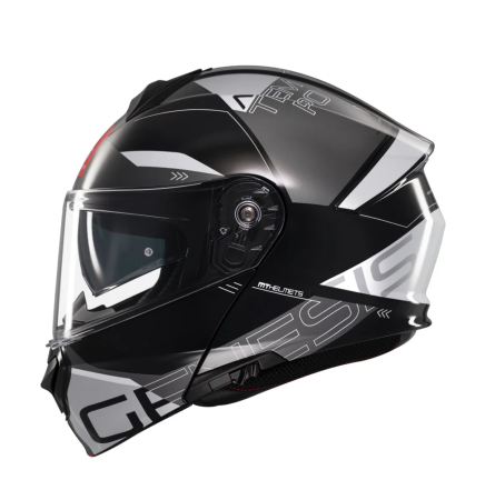 Casti Flip-up/Modulare - Casca modulabila MT Genesis SV Atempo B2 negru/gri lucios Pinlock ready – omologare noua ECE 22.06 – tip viziera: MT-V-25