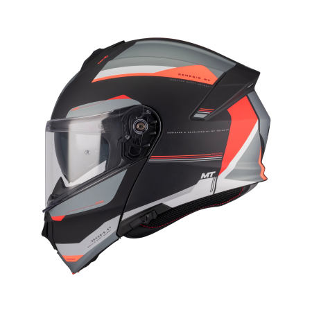 Casca modulabila MT Genesis SV Raccoon B5 rosu mat Pinlock ready – omologare noua ECE 22.06 – tip viziera: MT-V-25 [1]