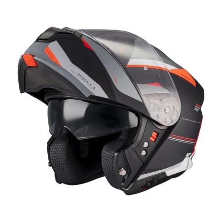 Flip-up MtHelmets - Casca modulabila MT Genesis SV Raccoon B5 rosu mat Pinlock ready – omologare noua ECE 22.06 – tip viziera: MT-V-25