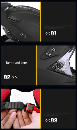 Casca moto,atv cu viziera Spark, rosu lucios [6]