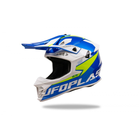 Casca motocross/enduro Ufo Plast Intrepid, albastru/alb/galben [1]