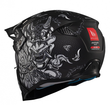 Casca MT Streetfighter  Hellish negru mat (ochelari soare integrati) – masca (protectie) barbie si cozoroc detasabile – omologare noua ECE 22.06 [5]