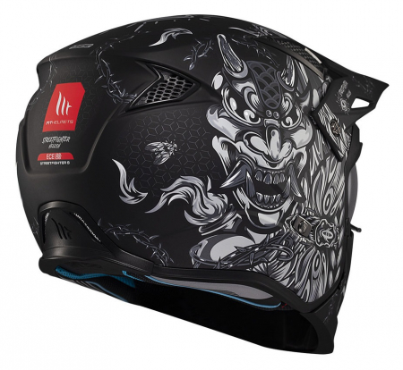 Casca MT Streetfighter  Hellish negru mat (ochelari soare integrati) – masca (protectie) barbie si cozoroc detasabile – omologare noua ECE 22.06 [4]