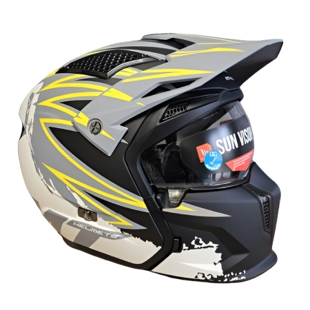 Casca MT Streetfighter SV S Tackle B2 gri mat (ochelari soare integrati) – masca (protectie) barbie si cozoroc detasabile – omologare noua ECE 22.06 [6]