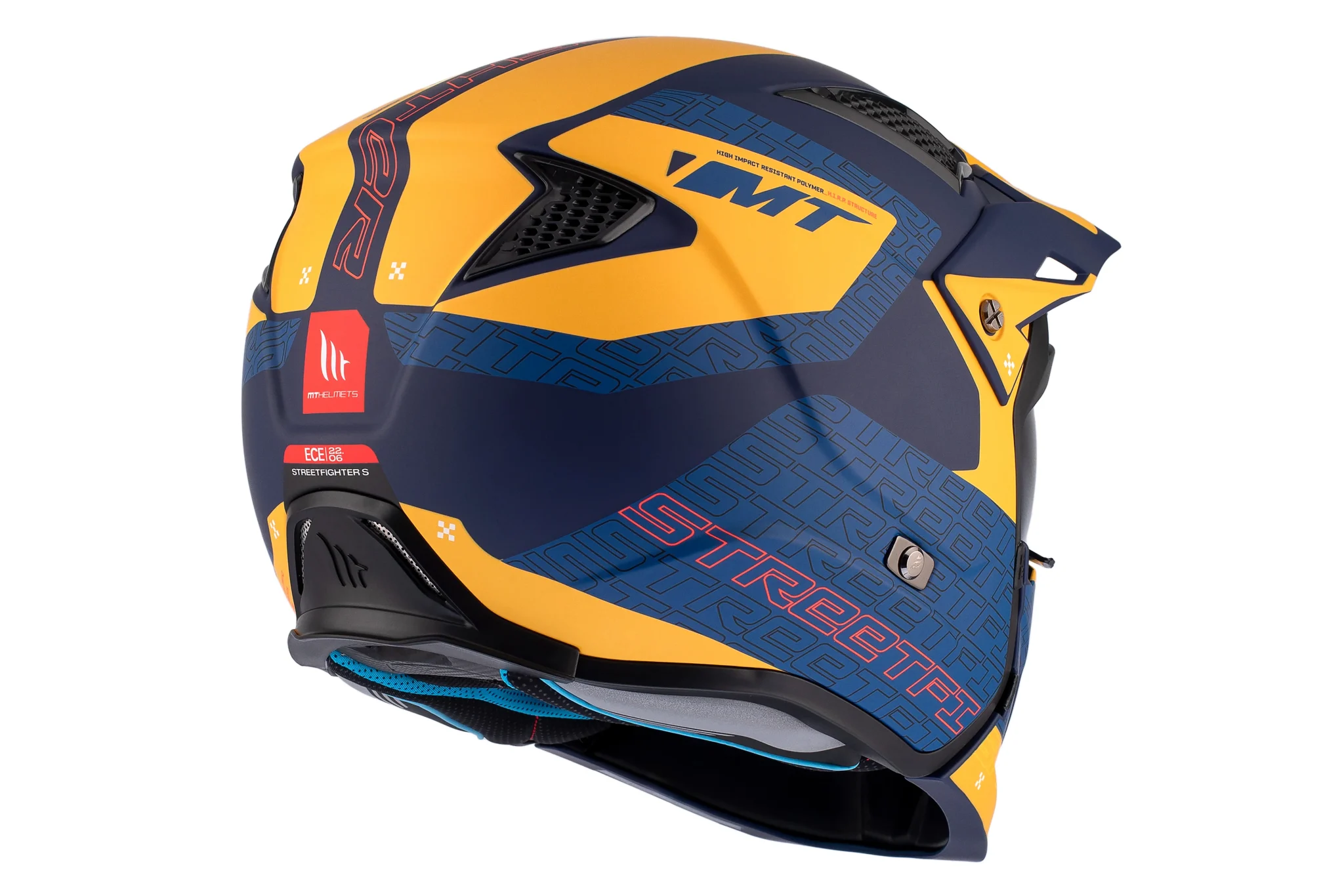 Casca MT Streetfighter SV S Totem C3 galben mat (ochelari soare integrati) – masca (protectie) barbie si cozoroc detasabile – omologare noua ECE 22.06 [1]