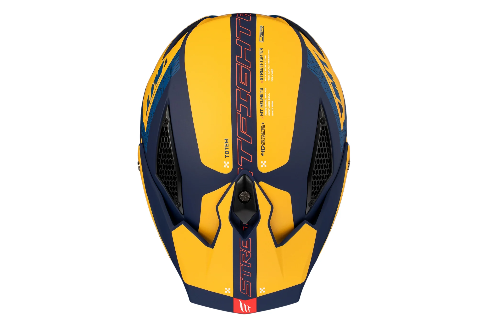 Casca MT Streetfighter SV S Totem C3 galben mat (ochelari soare integrati) – masca (protectie) barbie si cozoroc detasabile – omologare noua ECE 22.06 [5]