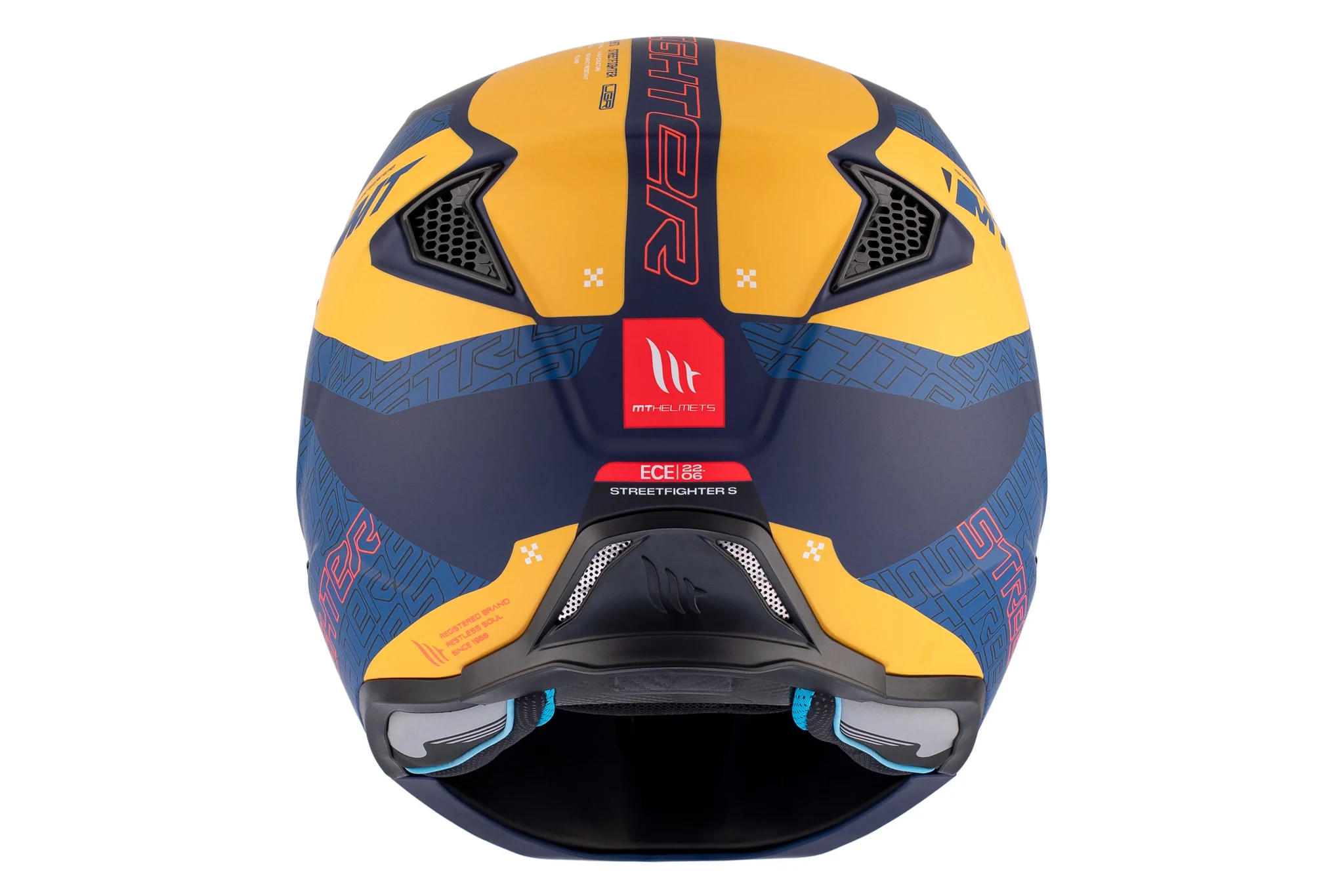 Casca MT Streetfighter SV S Totem C3 galben mat (ochelari soare integrati) – masca (protectie) barbie si cozoroc detasabile – omologare noua ECE 22.06 [6]