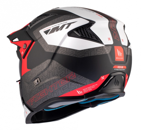 Casca MT Streetfighter Totem rosu mat (ochelari soare integrati) – masca (protectie) barbie si cozoroc detasabile – omologare noua ECE 22.06 [7]
