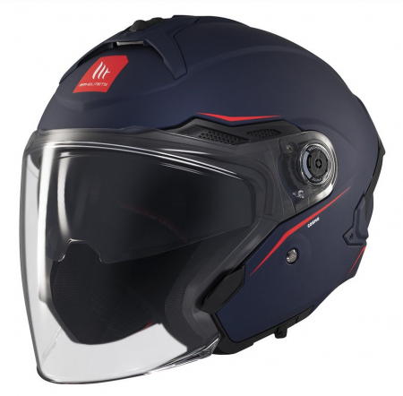 Casca MT Viale SV S 68 Unit albastru mat (ochelari soare integrati) (open face) [1]