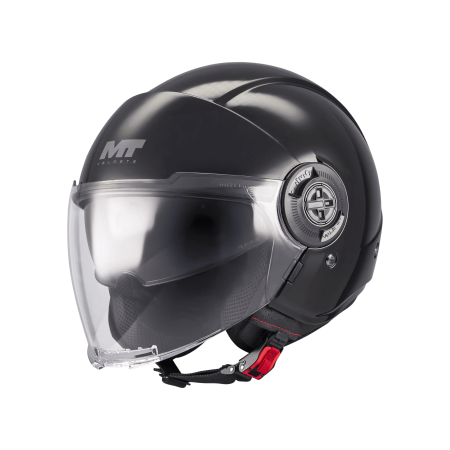 Casti Open-Face - Casca MT Viale SV S Pure A1 negru mat (ochelari soare integrati) (open face) – omologare noua ECE 22.06