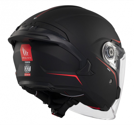 Casca open face motociclete MT Cosmo negru mat (ochelari soare integrati) [4]