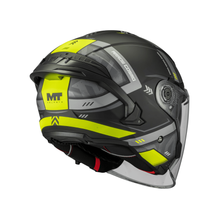 Casca open face motociclete MT Cosmo SV Arrow B3 galben fluor mat (ochelari soare integrati) – tip viziera: MT-V-37 [3]