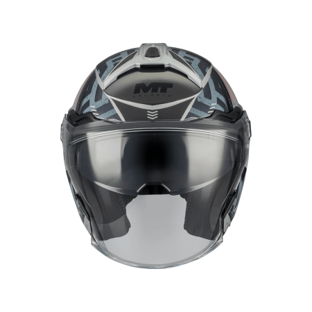 Casca open face motociclete MT Cosmo SV Arrow C2 gri lucios (ochelari soare integrati) – tip viziera: MT-V-37 [2]