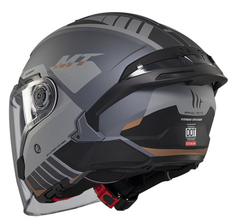 Casca open face motociclete MT Cosmo SV gri mat (ochelari soare integrati) [5]