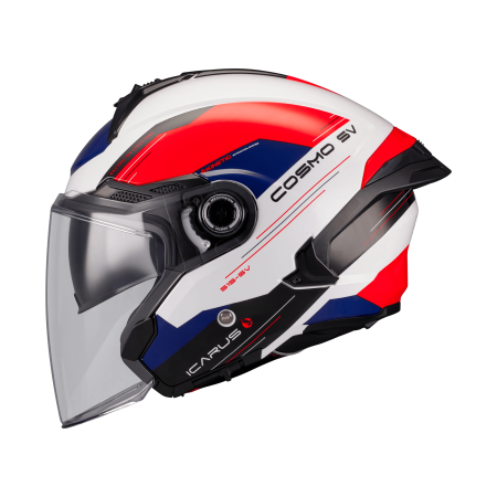 Casca open face motociclete MT Cosmo SV Icarus A5 rosu lucios (ochelari soare integrati) – tip viziera: MT-V-37 [1]