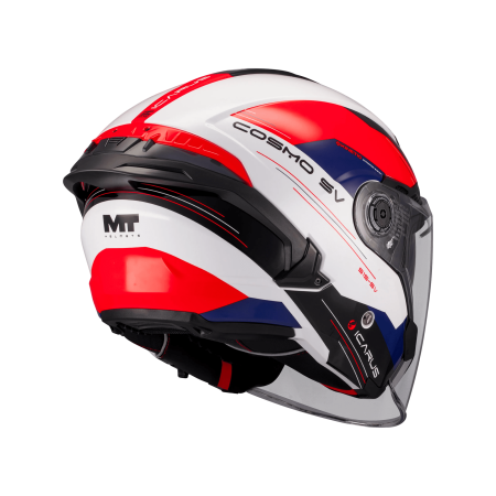 Casca open face motociclete MT Cosmo SV Icarus A5 rosu lucios (ochelari soare integrati) – tip viziera: MT-V-37 [3]