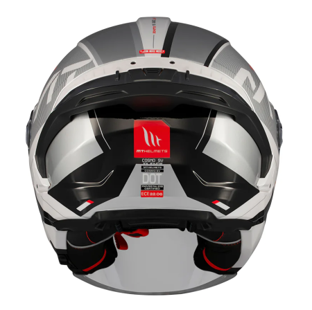 Casca open face motociclete MT Cosmo SV Silence A2 gri lucios (ochelari soare integrati) – tip viziera: MT-V-37 [3]