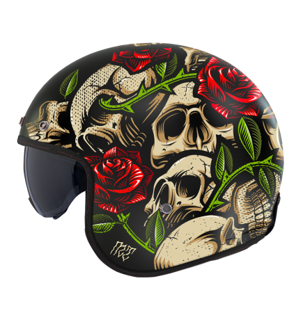 Casca open face motociclete MT Le Mans 2 S SV Breakout B9 rosu lucios (ochelari soare integrati) – ECE 22.06 [1]