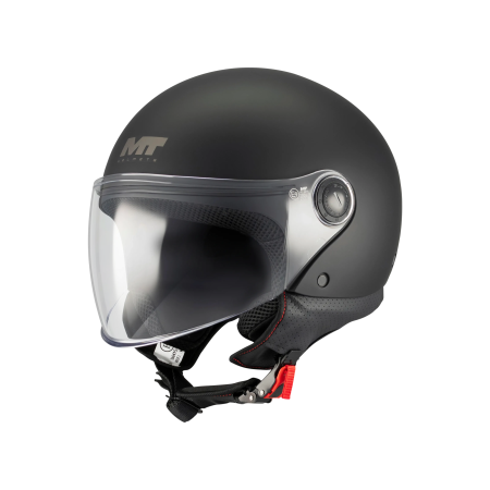 Casti Open-Face - Casca open face motociclete MT Street S Pure A1 negru mat – omologare noua ECE 22.06