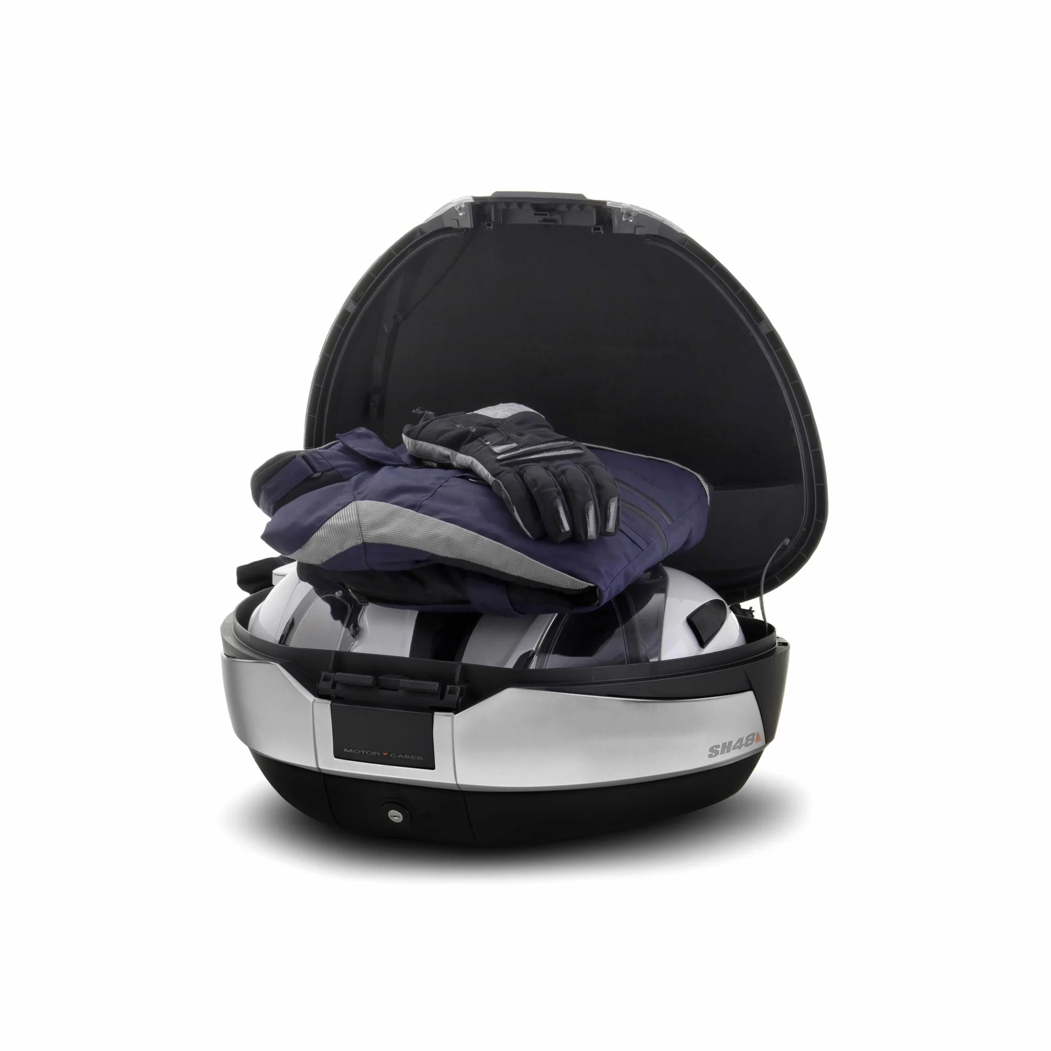 Cutie portbagaj (topcase) Shad model SH48 culoare: negru/titanium (volum: 48 litri) – include placa de montaj [1]
