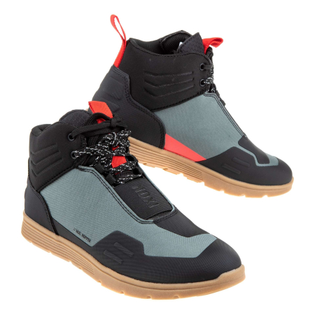 Echipament - Ghete moto Urban barbati vara Ixon model Hopper MS culoare: verde/negru/rosu