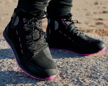 Ghete moto Urban femei All Season Ixon model Freaky WP LS culoare: negru/fuchsia (roz) (100% waterproof) [3]