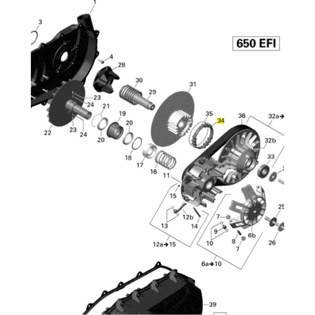 Inel torsiune(torque gear) can-am/brp variator secundar 420660124 [2]