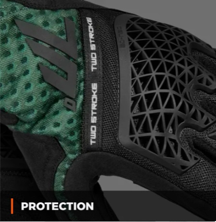 Manusi barbati Naked/Adventure vara Seventy model SD-N60 Two Stroke culoare: negru/verde/rosu – degete tactile [5]