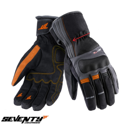Echipament - Manusi barbati Touring iarna Seventy model SD-T5 negru/gri/portocaliu – WinterTex