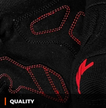 Manusi barbati Urban vara Seventy model SD-C40 Asphalt culoare: negru/rosu – degete tactile [1]