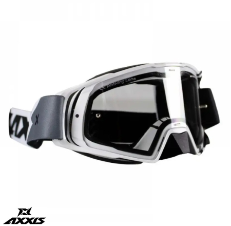 Ochelari motocross - Ochelari Axxis Off road (cross-enduro) MX EVO Strap A0 alb – culoare: alb