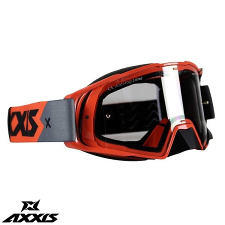 Ochelari motocross - Ochelari Axxis Off road (cross-enduro) MX EVO Strap A4 orange – culoare: portocaliu