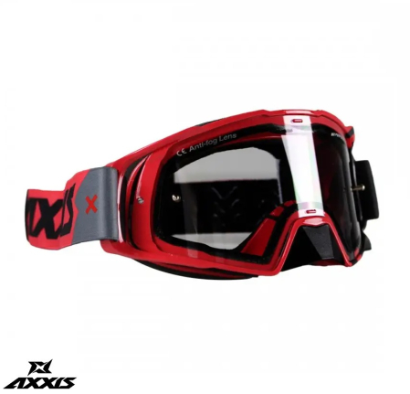 Ochelari motocross - Ochelari Axxis Off road (cross-enduro) MX EVO Strap A5 rosu – culoare: rosu
