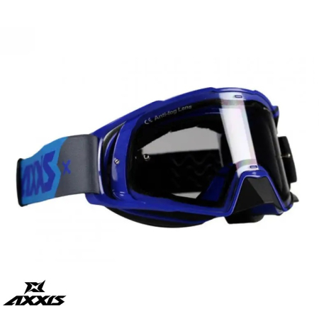 Ochelari motocross - Ochelari Axxis Off road (cross-enduro) MX EVO Strap A7 albastru – culoare: albastru