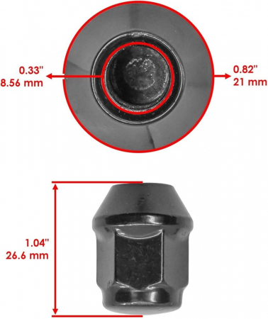Set 4buc piulita/prezon M10x1.25 prindere roata Can-am, 250100184 [2]