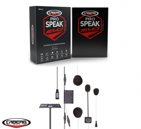 Oferte/Seturi de produse - Sistem comunicare moto complet Bluetooth Caberg Pro Speaker Evo Intercom – kit 1 bucata (pentru 1 utilizator)
