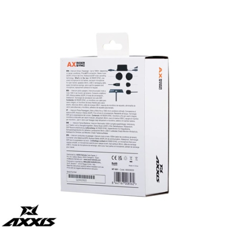 Sistem comunicatie moto complet Bluetooth MT – Axxis AX-RIDER SYNC – Plug&Play Intercom System – kit 1 bucata (pentru 1 utilizator) [3]