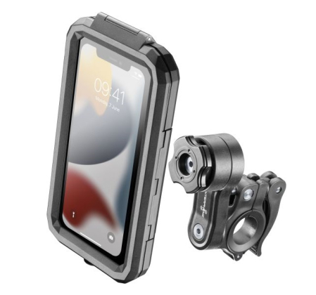 Consumabile-Accesorii Moto/Atv - Suport telefon Interphone model Quiklox Armor Pro – carcasa universala – montaj pe ghidon – waterproof – diagonala maxima smartphone: 6.5 inch