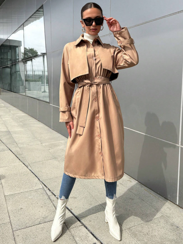 geaca lunga dama trench