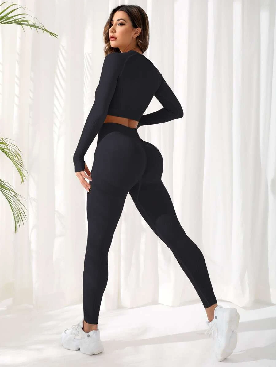 compleu dama sport negru [2]