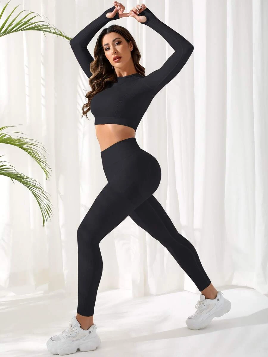 compleu dama sport negru [3]