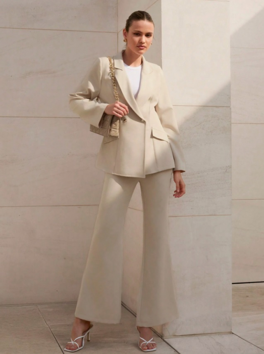 Costum Dama Elegant Office Bej [2]