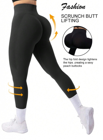 Fitness - Colanti fitness modelatori negri talie inalta