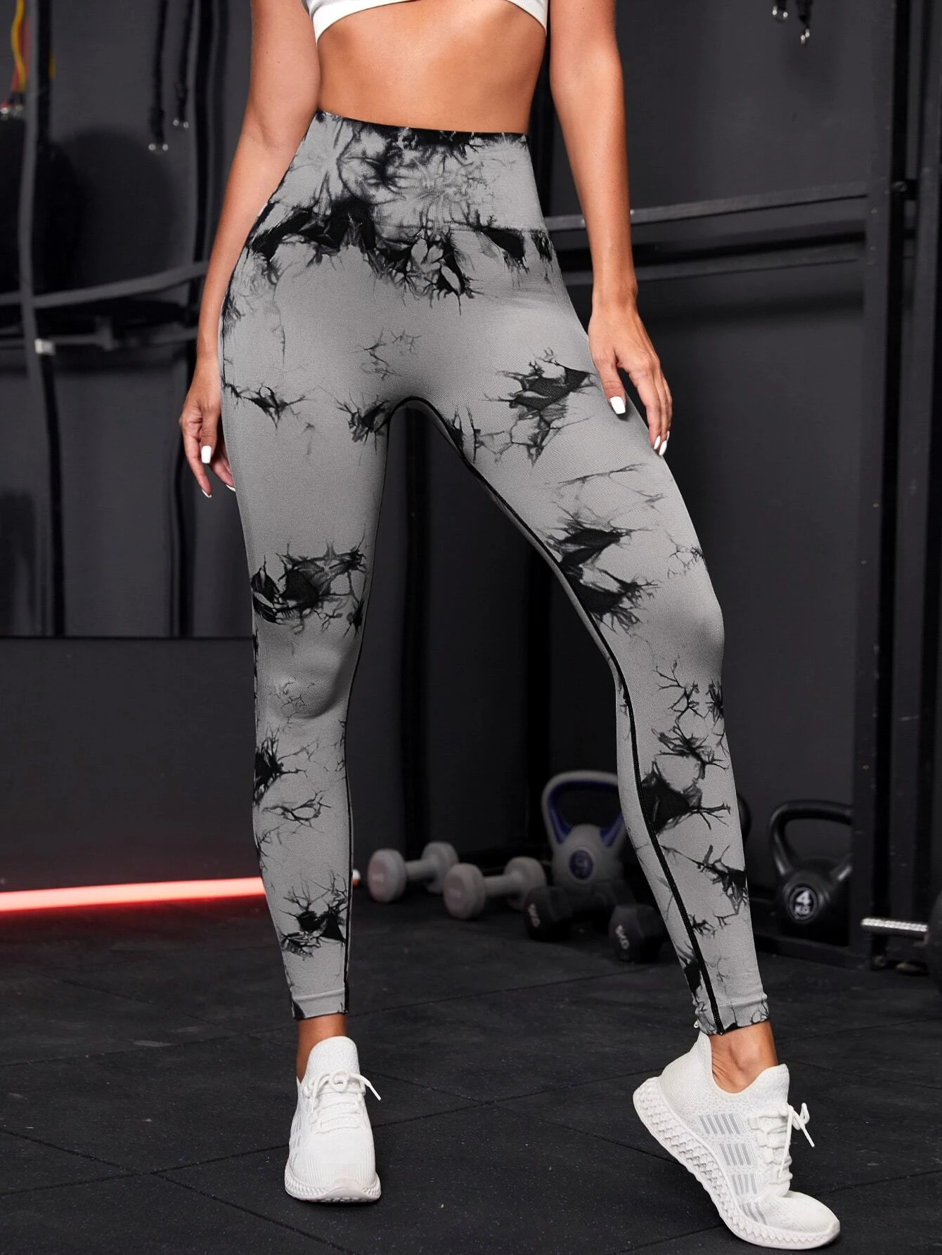 Colanti Fitness Supermodelatori Cu Talie Inalta Gri Deschis [4]
